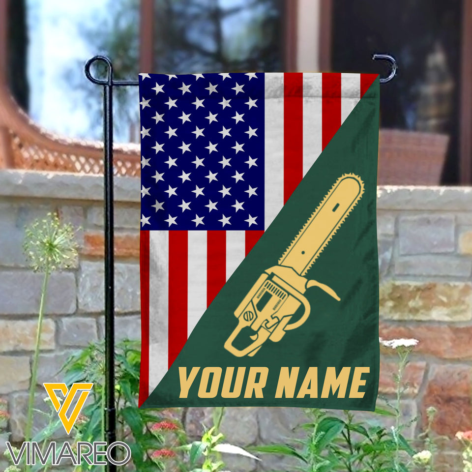 Personalized Arborist Family Garden Flag OCT-LN04