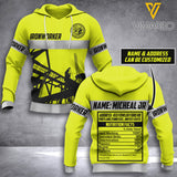 PERSONALIZED IRONWORKER HOODIE 3D PRINTED AUG-DT10