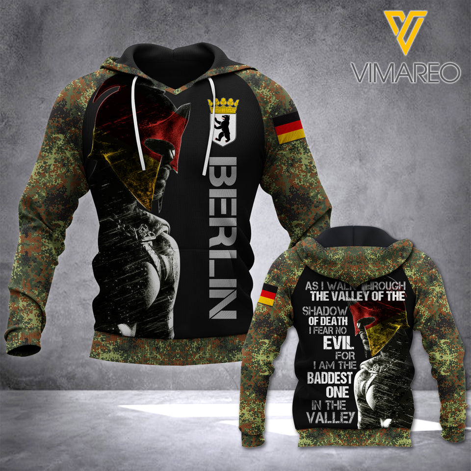 BERLIN SPARTAN HOODIE 3D PRINTED JUE-QH30