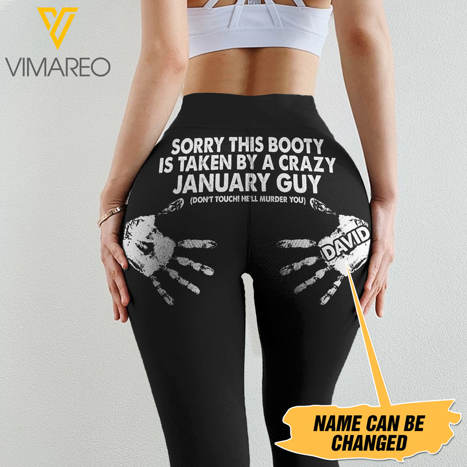 Personalized Taken By A Crazy January Guy Legging DEC-DT27