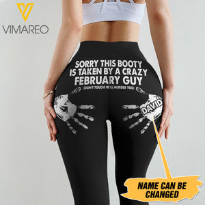 Personalized Taken By A Crazy February Guy Legging DEC-DT27