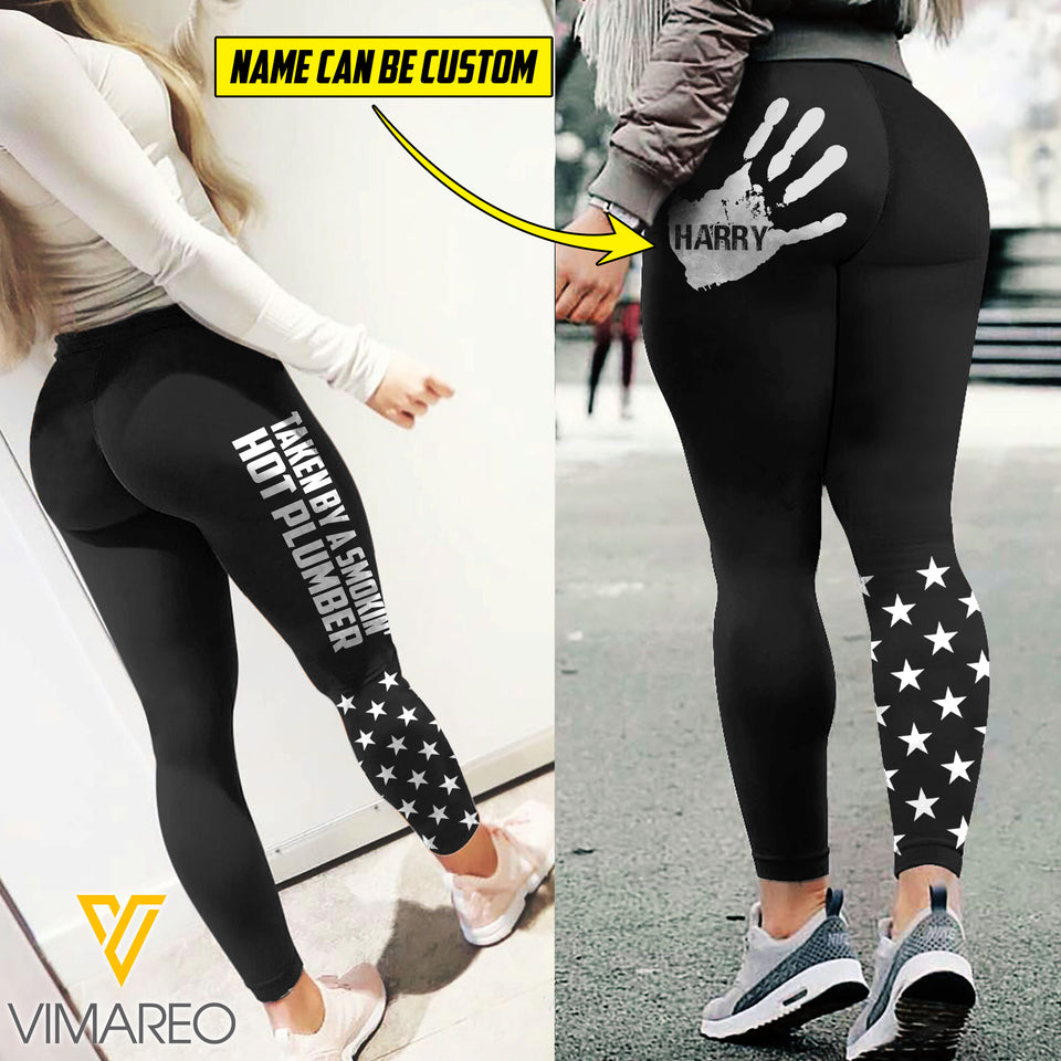 Personalized Taken By A Smokin' Hot Plumber Legging SEP-DT17