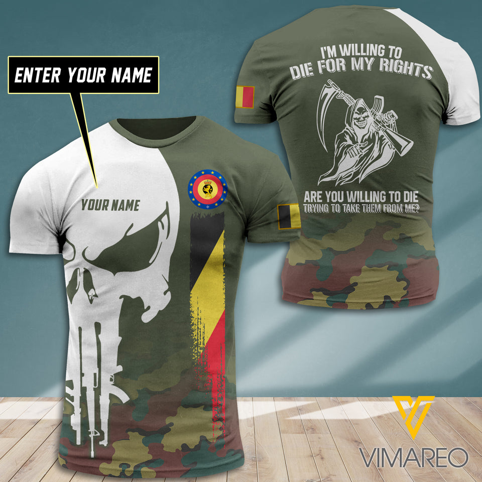 Customized Belgian Soldier 3D Printed Combat Shirt MT050721