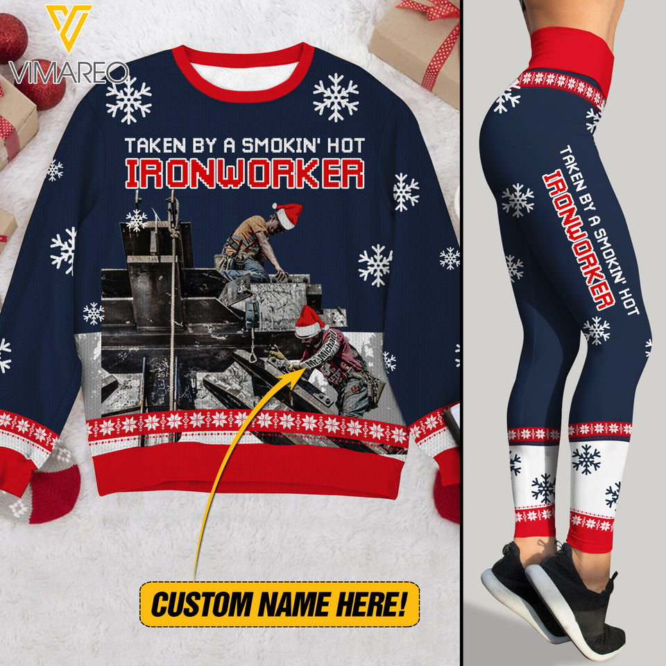 PERSONALIZED TAKEN BY A SMOKIN' HOT IRONWORKER WOOL SWEATER + LEGGING DEC-DT01