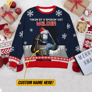 PERSONALIZED TAKEN BY A SMOKIN' HOT WELDER WOOL SWEATER + LEGGING DEC-DT01