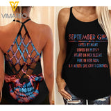 September Girl Criss-Cross Open Back Camisole Tank Top JUE-LN30