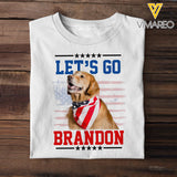 Golden Shepherd Dog Let's Go Brandon Tshirt Printed DEC-DT31