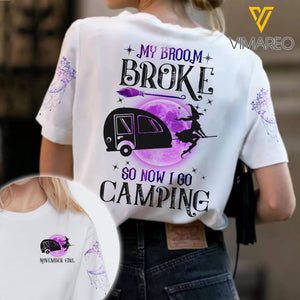 November Girl Broom Broke So Now I Go Camping TSHIRT PRINTED SEP-DT11