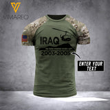 PERSONALIZED IRAQ TSHIRT 3D PRINTED MAR-HTQ2903
