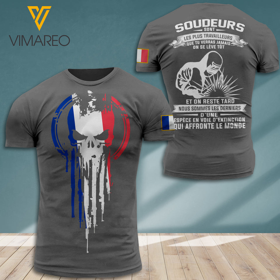 France Welder TSHIRT 3D PRINTED AUG-MQ31