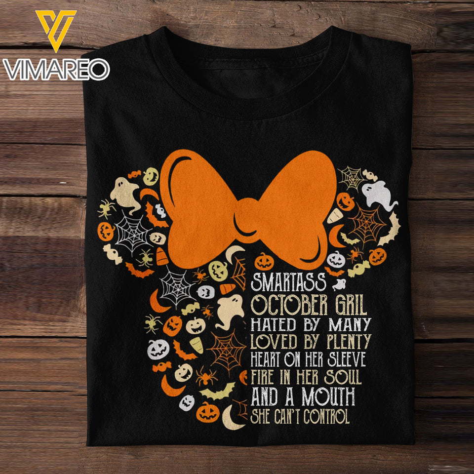 Smartass October Girl Tshirt Printed SEP-MQ27