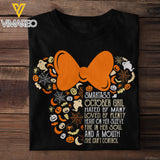 Smartass October Girl Tshirt Printed SEP-MQ27