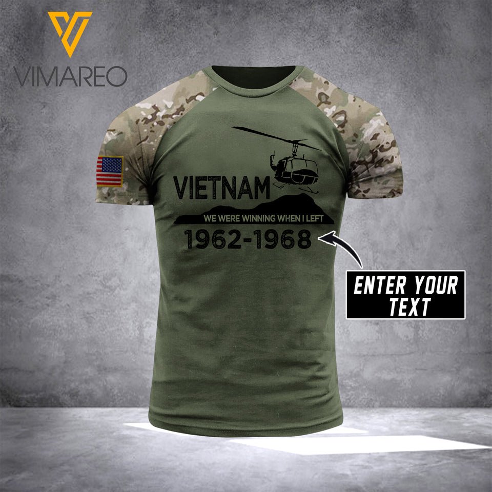 PERSONALIZED VIETNAM VETERAN TSHIRT 3D PRINTED MAR-HTQ2903