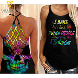 I Bake Criss-Cross Open Back Camisole Tank Top MAR-DT27