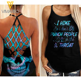Camping Criss-Cross Open Back Camisole Tank Top MAR-DT14 Hike