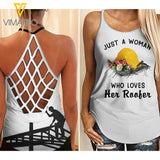 VMMH ROOFER Criss-Cross Open Back Camisole Tank Top MAR-DT11