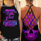 Columbia Girl Criss-Cross Open Back Camisole Tank Top Legging MAR-DT18 CA