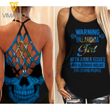 Oklahoma Girl Criss-Cross Open Back Camisole Tank Top MAR-DT17 CAK