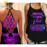 Wyoming Girl Criss-Cross Open Back Camisole Tank Top MAR-DT17