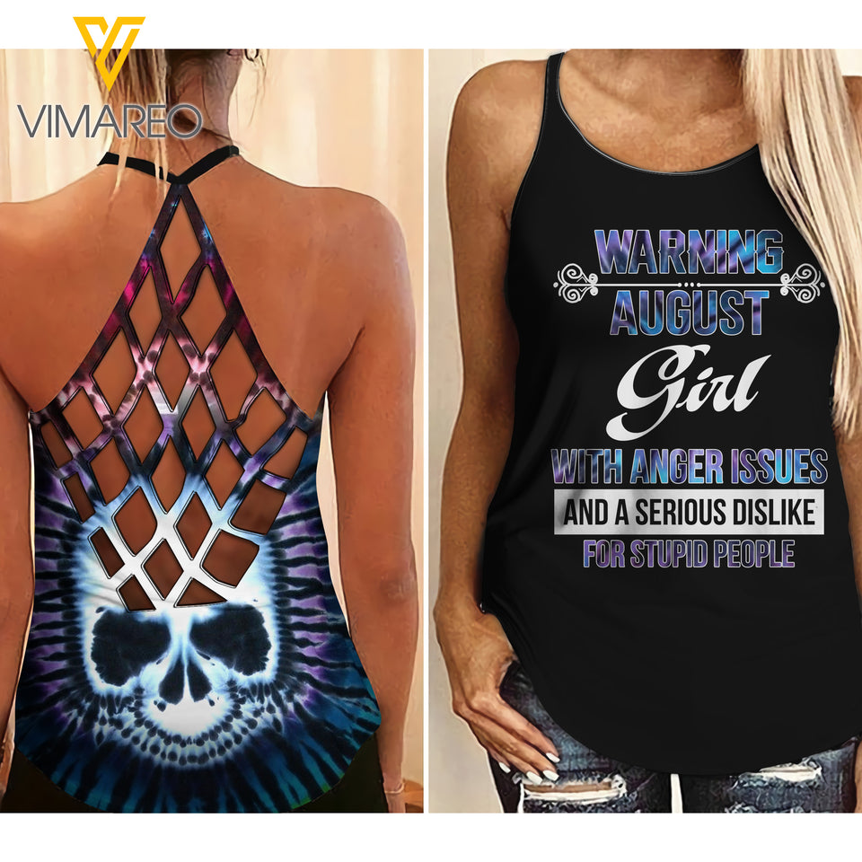 August Girl Criss-Cross Open Back Camisole Tank Top MAR-DT17