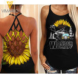 Wander Woman Criss-Cross Open Back Camisole Tank Top MAR-QH18