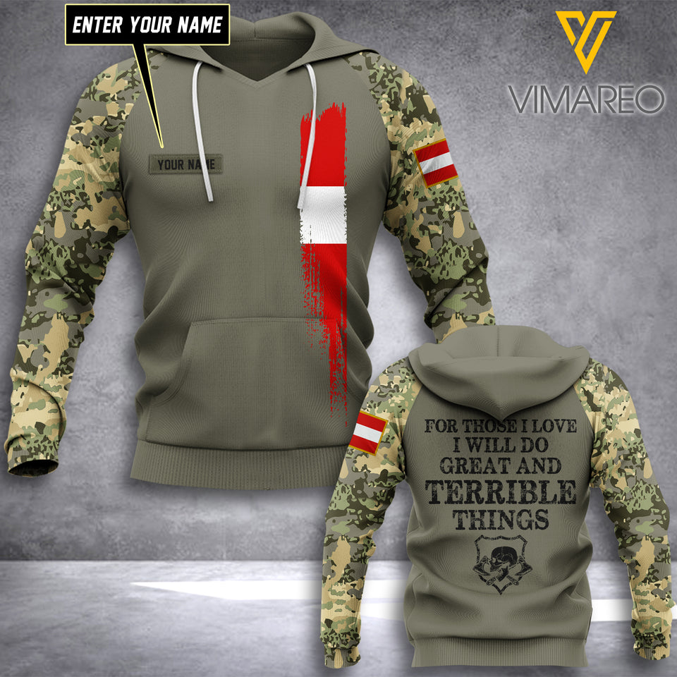 PERSONALIZED AUSTRIAN ARMY HOODIE PRINTED APR-DT14