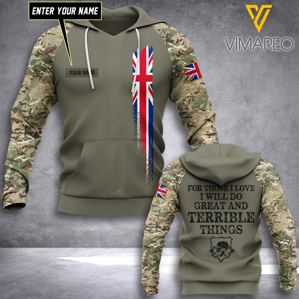 PERSONALIZED BRITISH ARMY HOODIE PRINTED APR-DT14