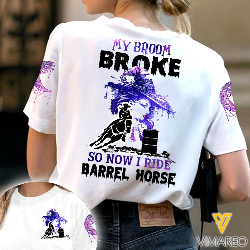 MY BROOM BROKE BARREL GIRL SHIRT