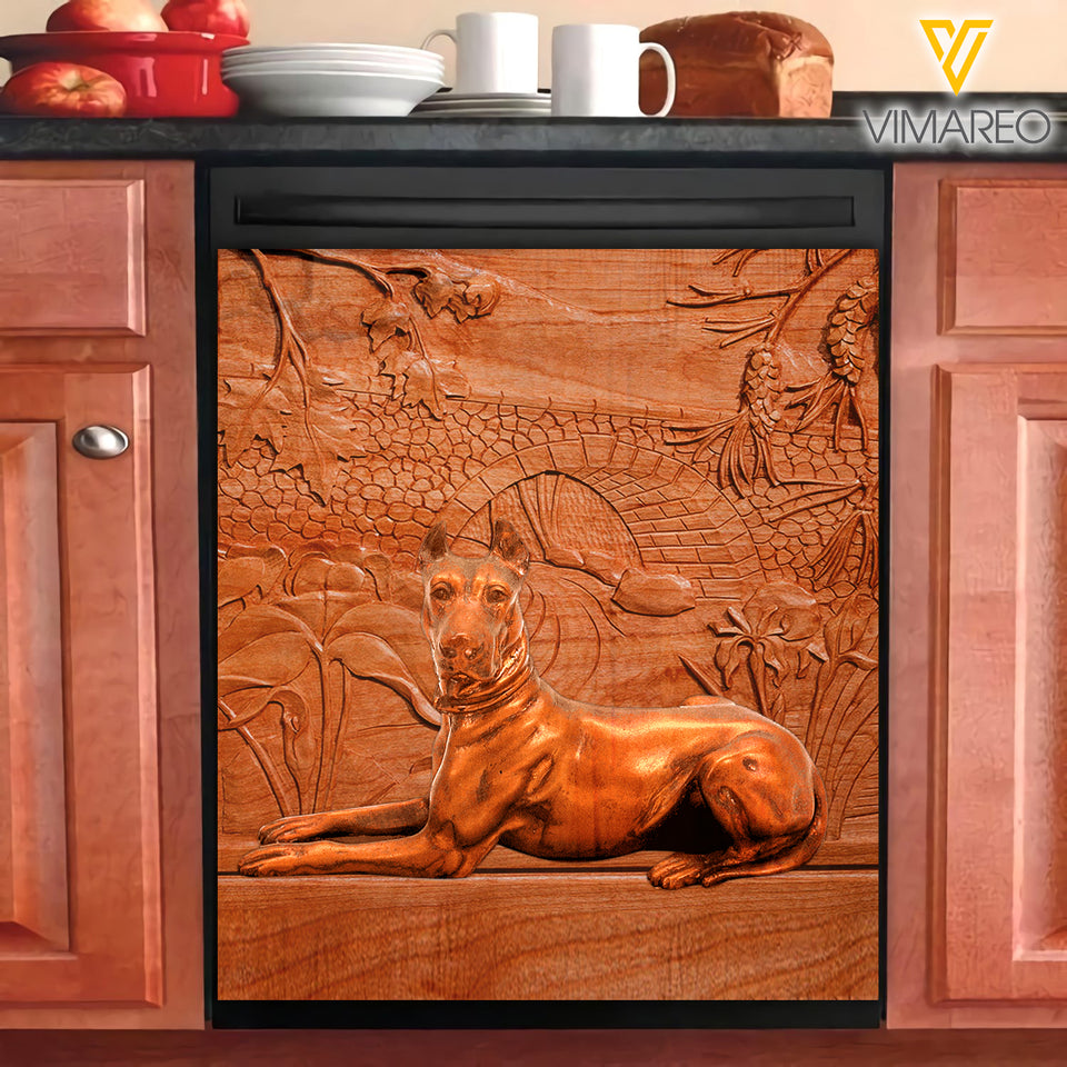 Doberman Dog Kitchen Dishwasher Cover OCT-QH07