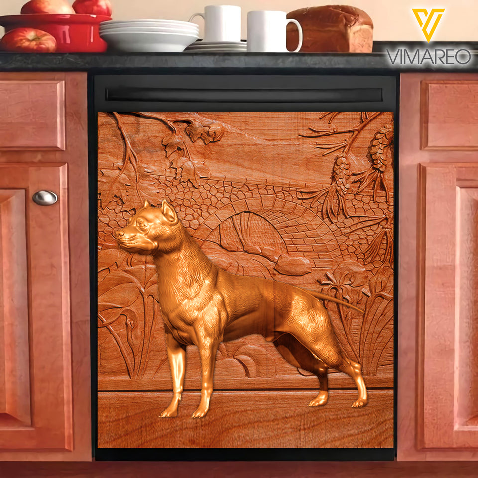 Pitbull Dog Kitchen Dishwasher Cover OCT-MQ07