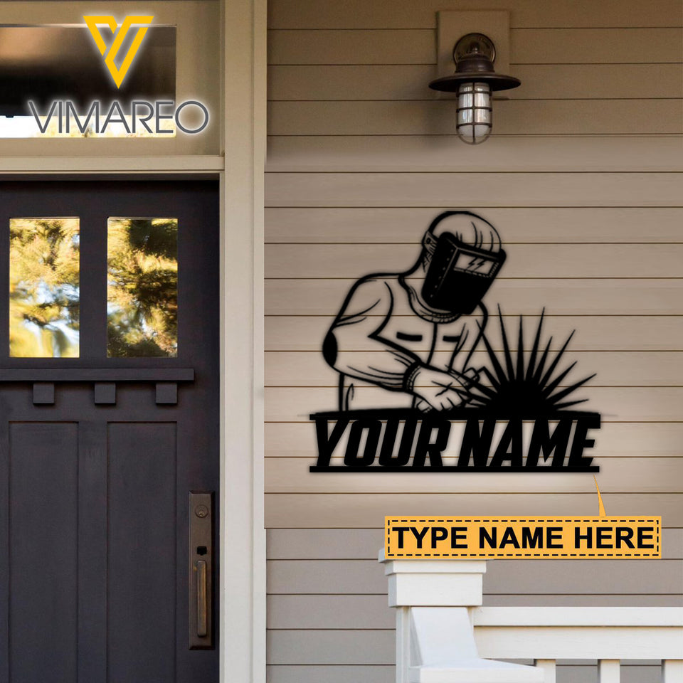 Personalized Welder Cut Metal Sign SEP-MQ13