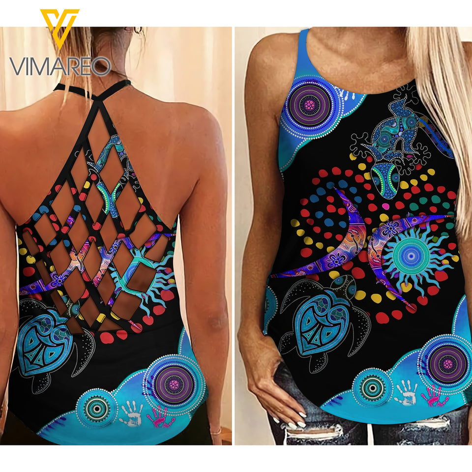 Australian Girl Criss-Cross Open Back Camisole Tank Top APR-QH14