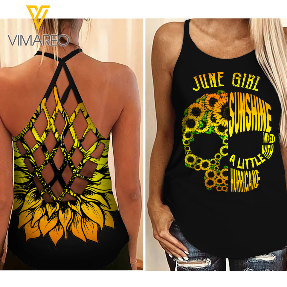 June Girl Criss-Cross Open Back Camisole Tank Top MAR-QH16