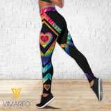 Dog Lover Tie Dye Criss-Cross Open Back Camisole Tank Top Legging