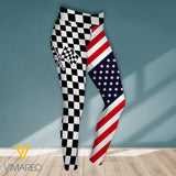 RACING GIRL US FLAG SPORT BRA/LEGGING