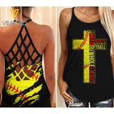 KHMD SOFTBALL ALL I NEED Criss-Cross Tank Top 1604