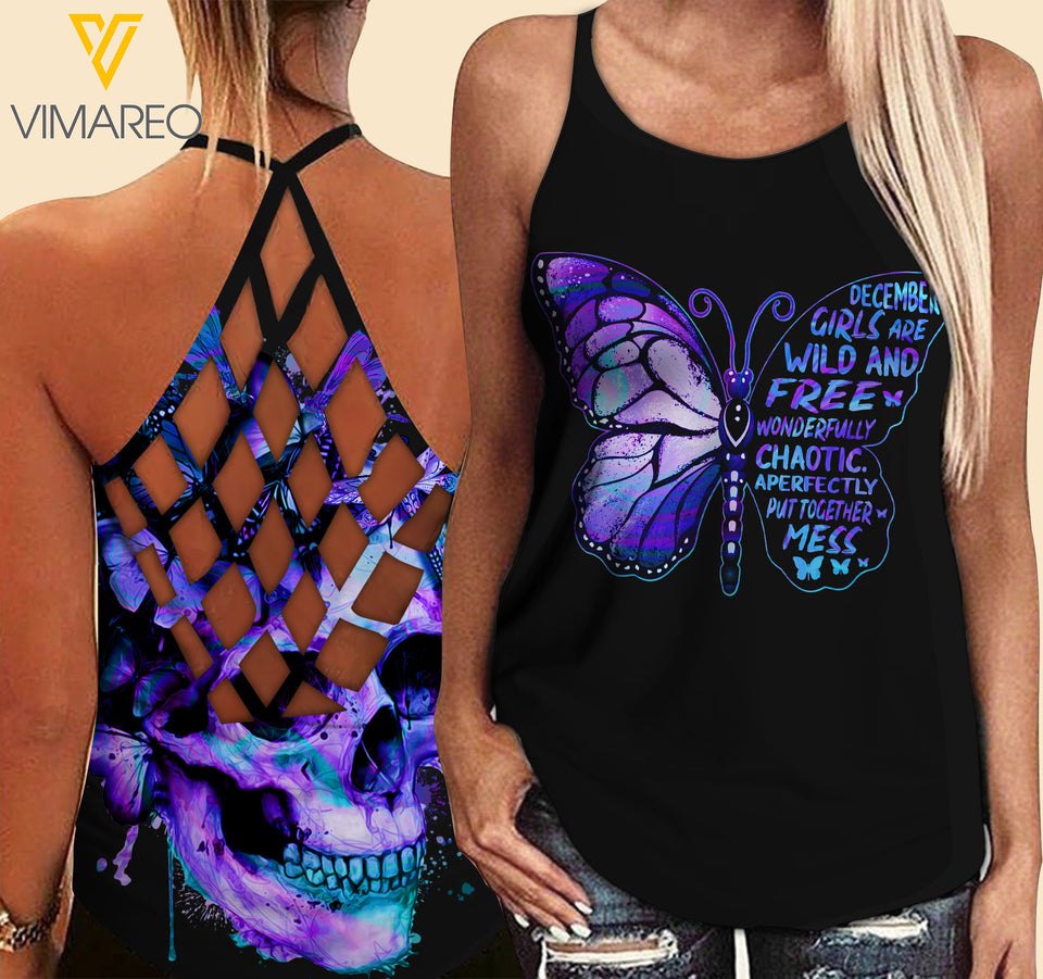 KHMD DECEMBER GIRL Criss-Cross THICK THIGHS Tank Top Legging