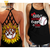 KHMD BASEBALL LITTLE SISTER + COUSIN Criss-Cross Tank Top 1304