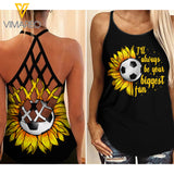 KHMD I'LL ALWAYS BE YOUR BIGGEST FAN SOCCER Criss-Cross Tank Top
