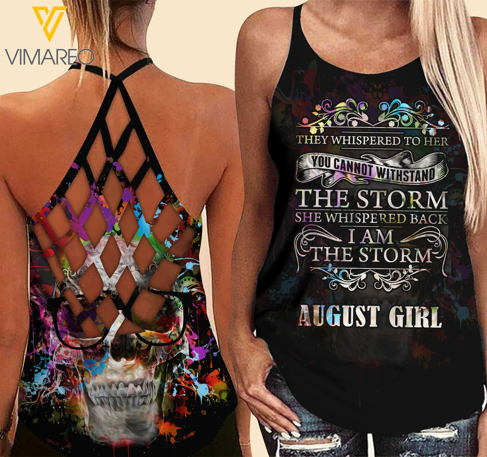 KHMD AUGUST GIRL Criss-Cross Tank Top