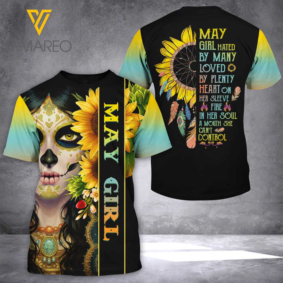 KHMD MAY GIRL CONTROL T SHIRT 3D PRINTED