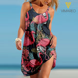 KHMD FLAMINGO SLEEVELESS BEACH DRESS 1906