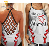 KHMD HE GETS IT MAMA Criss-Cross Tank Top 1504
