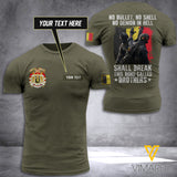 KHMD Customized NO BULLET BELGIUM 3D Printed Shirt 1305