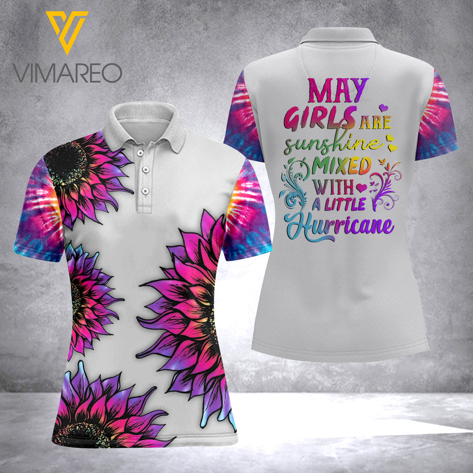 KHMD MAY GIRL POLO SHIRT 3D PRINTED 1205