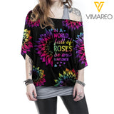 KHMD ROSES IN SUNFLOWER Women Loose Dolman Sleeve 1706