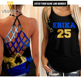 KHMD CUSTOM VOLLEYBALL Girl Criss-Cross Tank Top 0704