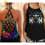 KHMD DACHSHUND MOM Criss-Cross Tank Top 1204