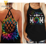 KHMD DOBERMAN MOM Criss-Cross Tank Top 1204