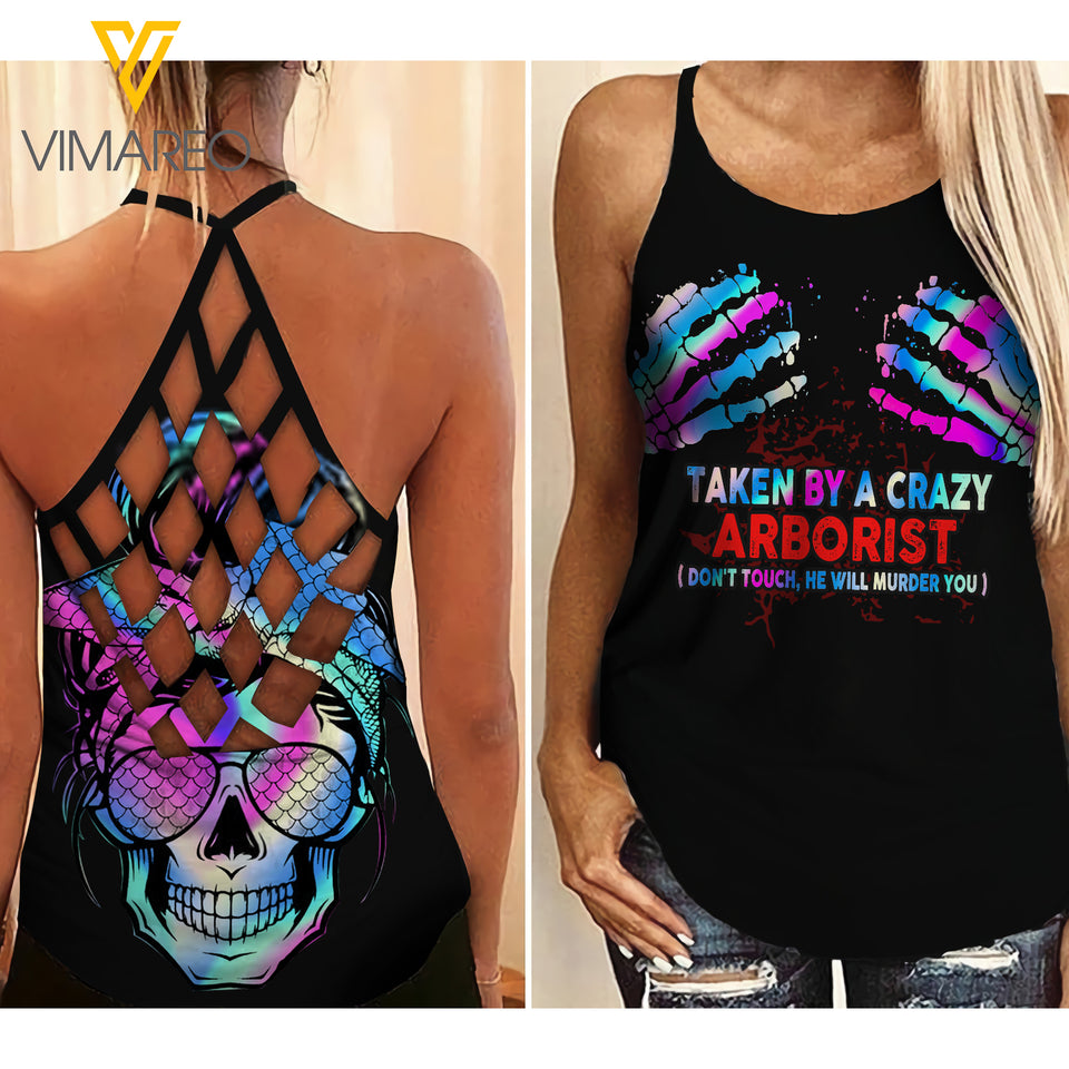 KHMD TAKEN BY ARBORIST Criss-Cross Tank Top 3006